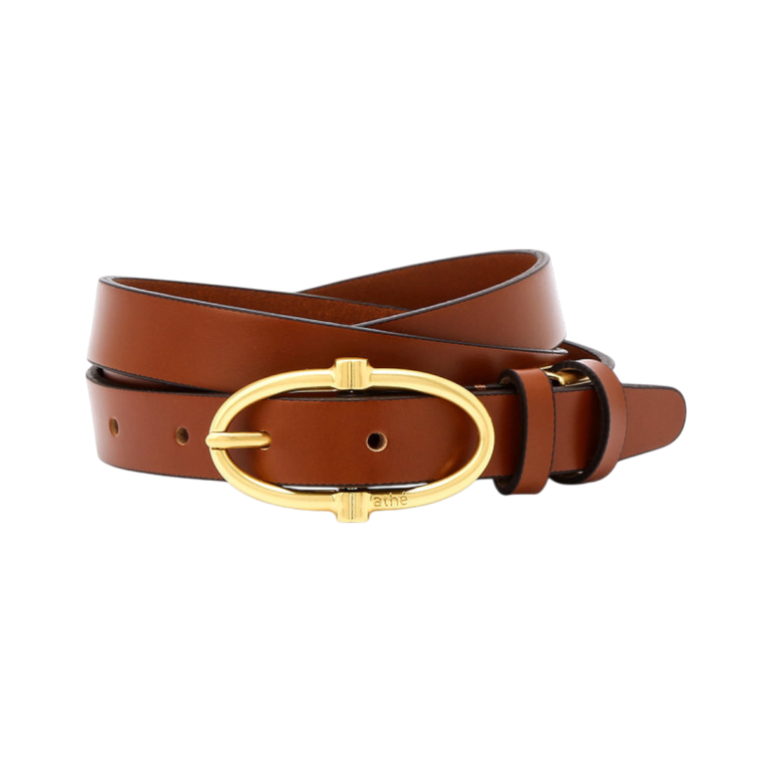 아떼 바네사브루노 액세사리 20MM 브라운 이태리 레더 벨트 (골드) 브라운(Athe Vanessabruno Acc 20Mm Brown Italian Leather Belt (Gold) Normal Brown)