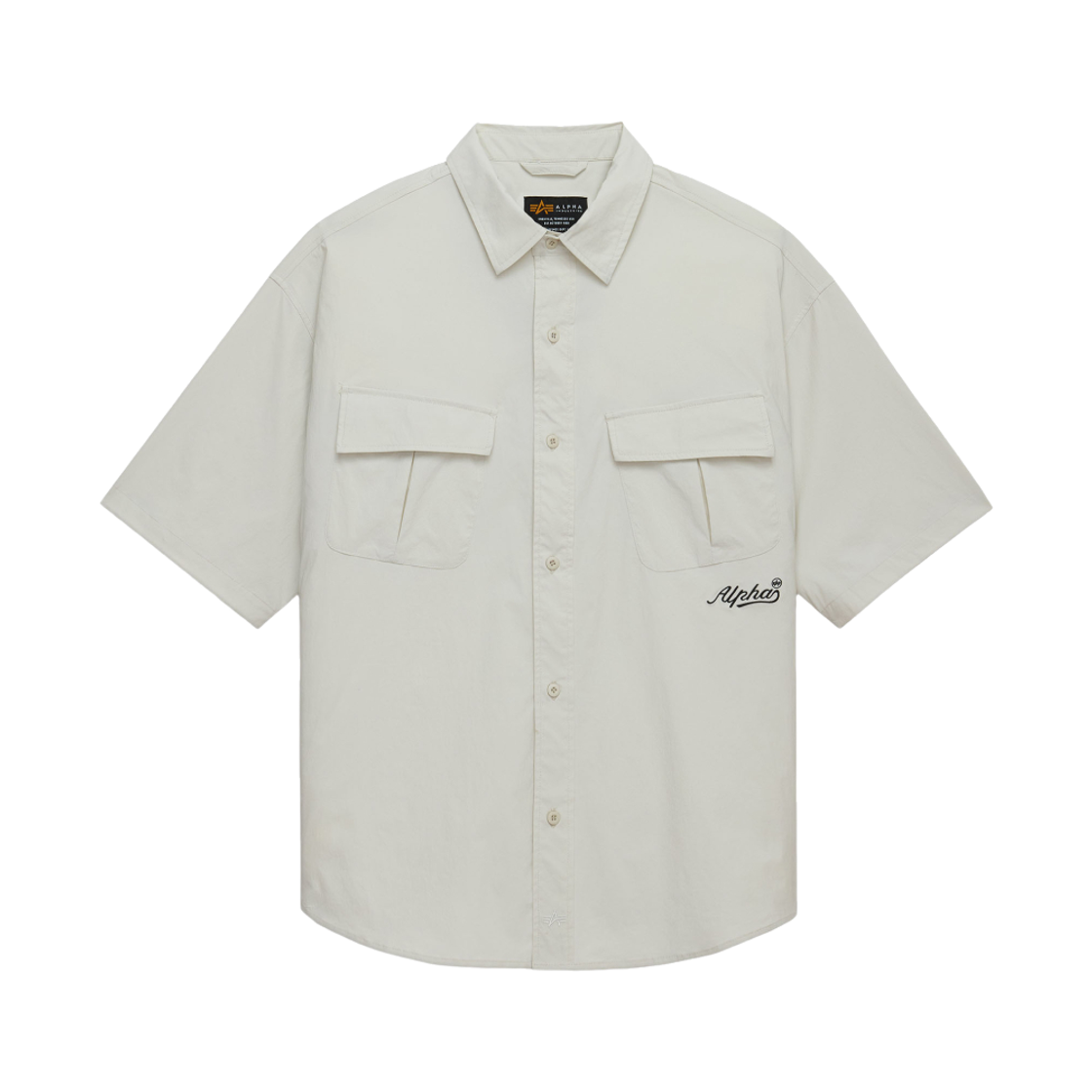 알파 인더스트리 SS 퍼티그 릴랙스드 데코 셔츠 듄 화이트(ALPHA INDUSTRIES SS Fatigue Relaxed Deco Shirt Dune White)