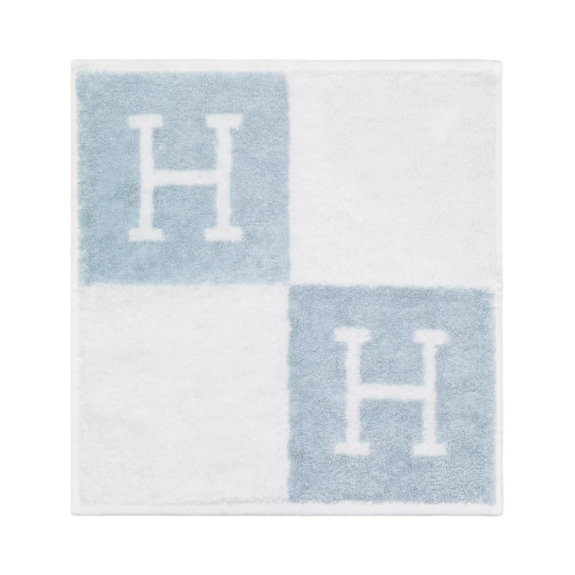 H102192M03 Hermes Avalon Wash Cloth Bleu Glacier