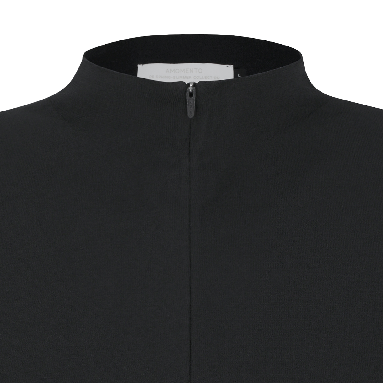 아모멘토 하프 집업 니트 블랙 - 26SS(Amomento Half Zip-Up Knit Black - 26SS) - 3