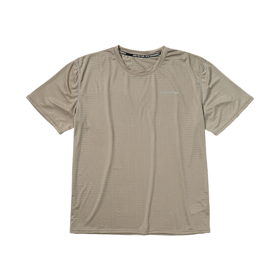 네거티브 스플릿 클럽 에어벤트 솔리드 티셔츠 시멘트베이지(negative split club Air Vent Solid T-Shirt Cement Beige)