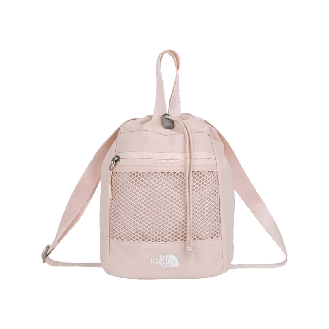 NN2PS10L The North Face White Label Linden Mesh Bucket Bag Mini Soft Pink