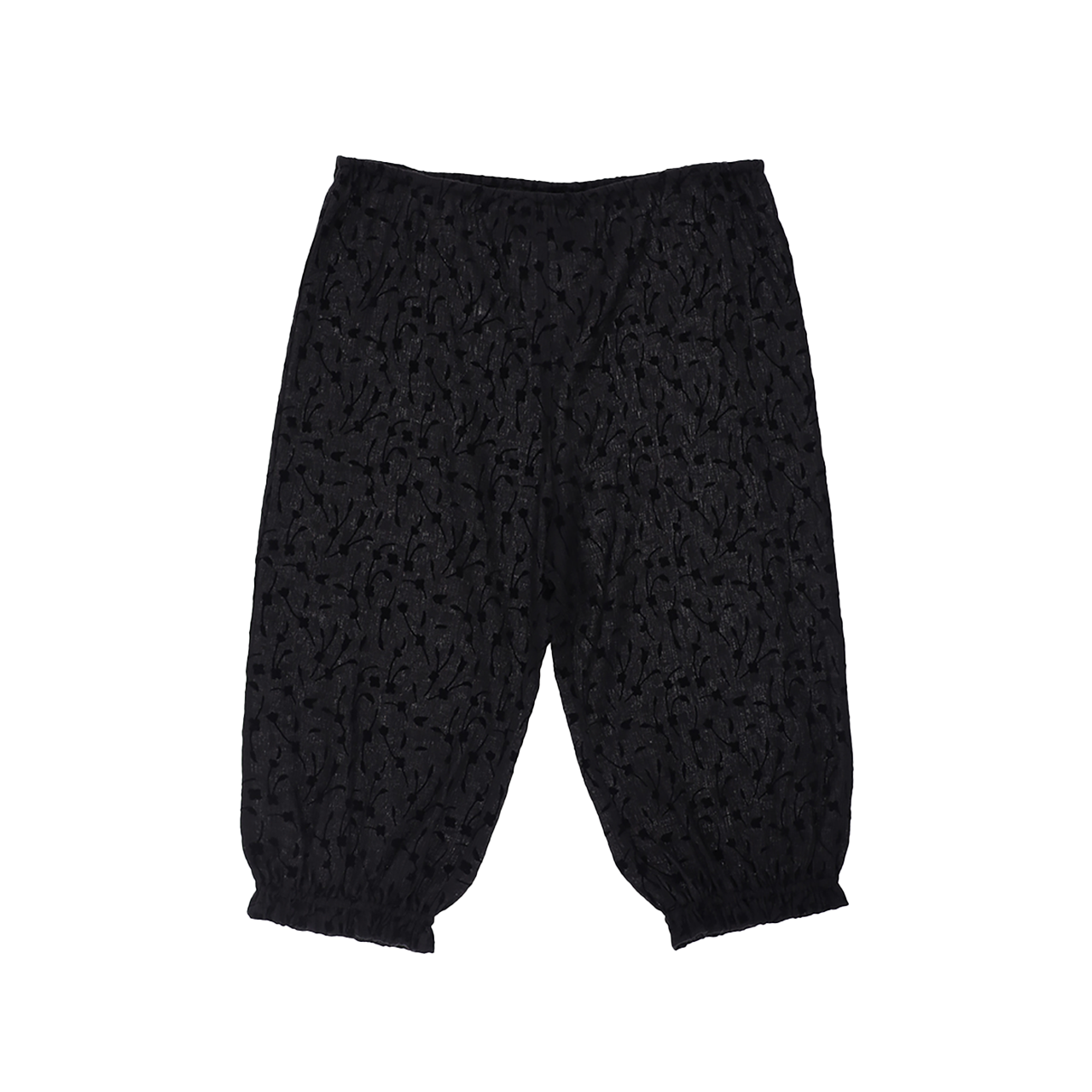 SL26SSPT04BK Still Lethardy Floral Volume Pants Black