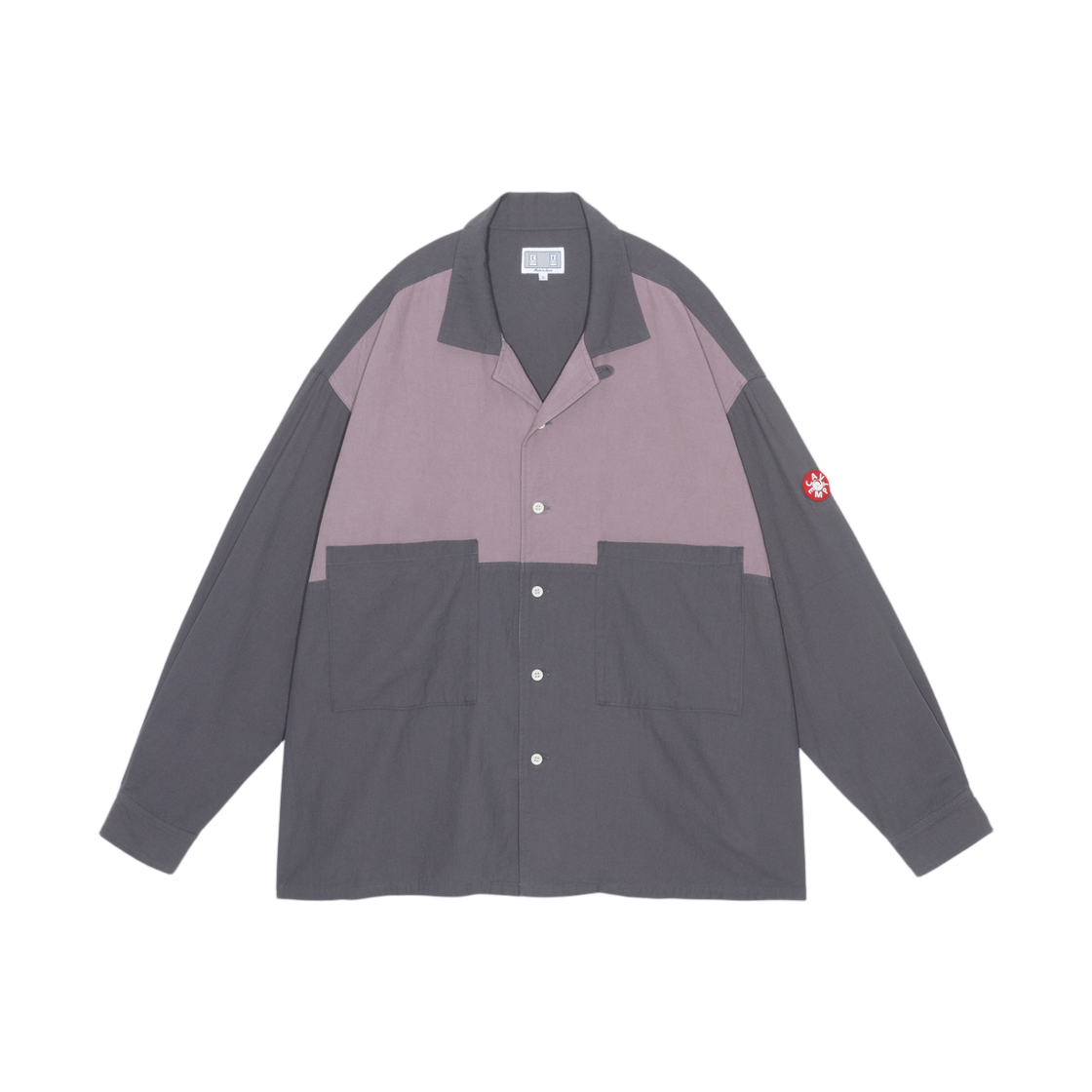 카브엠트 컬러드 코튼 트윌 오픈 셔츠 차콜 - 26SS(Cav Empt Coloured Cotton Twill Open Shirt Charcoal - 26SS)