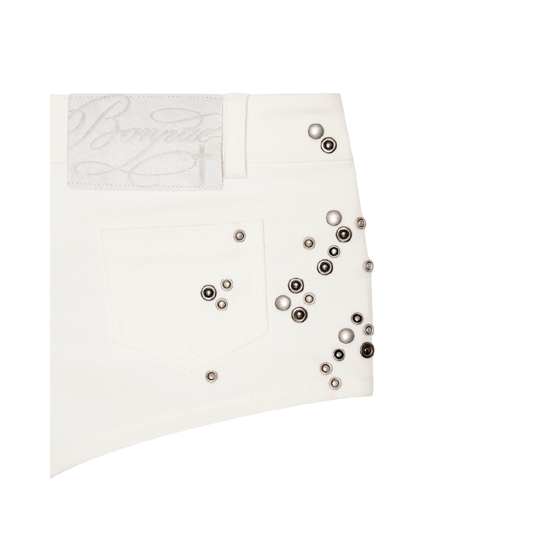 본네 스터디드 쇼츠 화이트(Bonnae Studded Shorts White) - 3