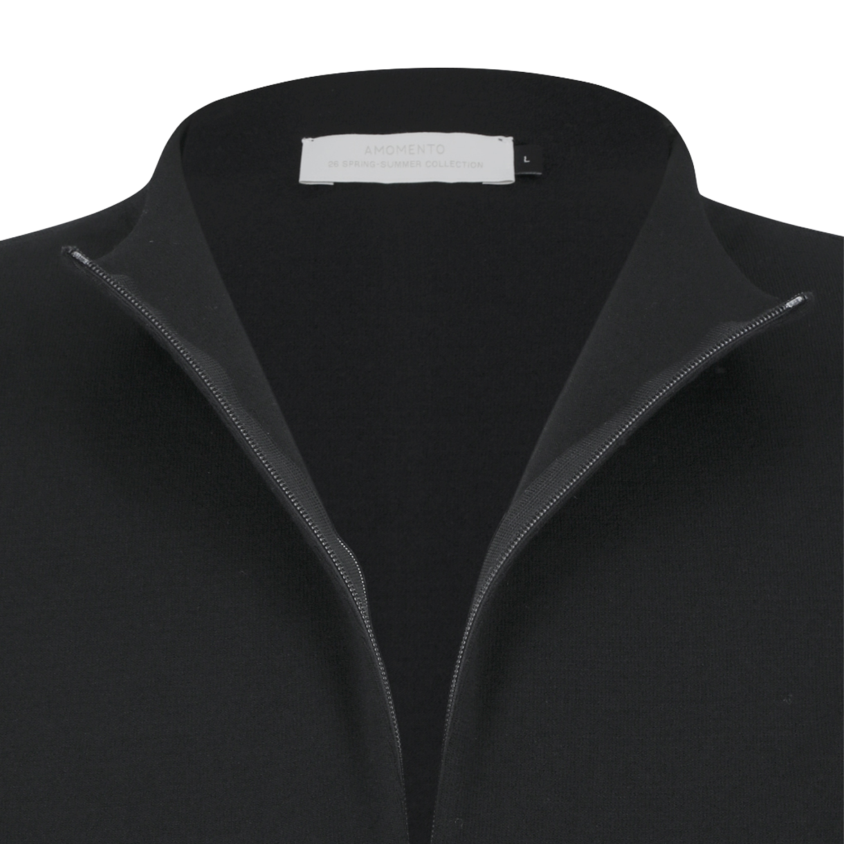 아모멘토 하프 집업 니트 블랙 - 26SS(Amomento Half Zip-Up Knit Black - 26SS) - 4