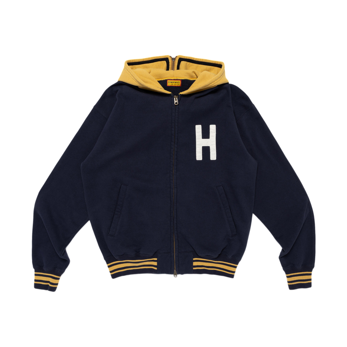 휴먼 메이드 집업 후드 네이비(Human Made Zip-Up Hoodie Navy) - 1