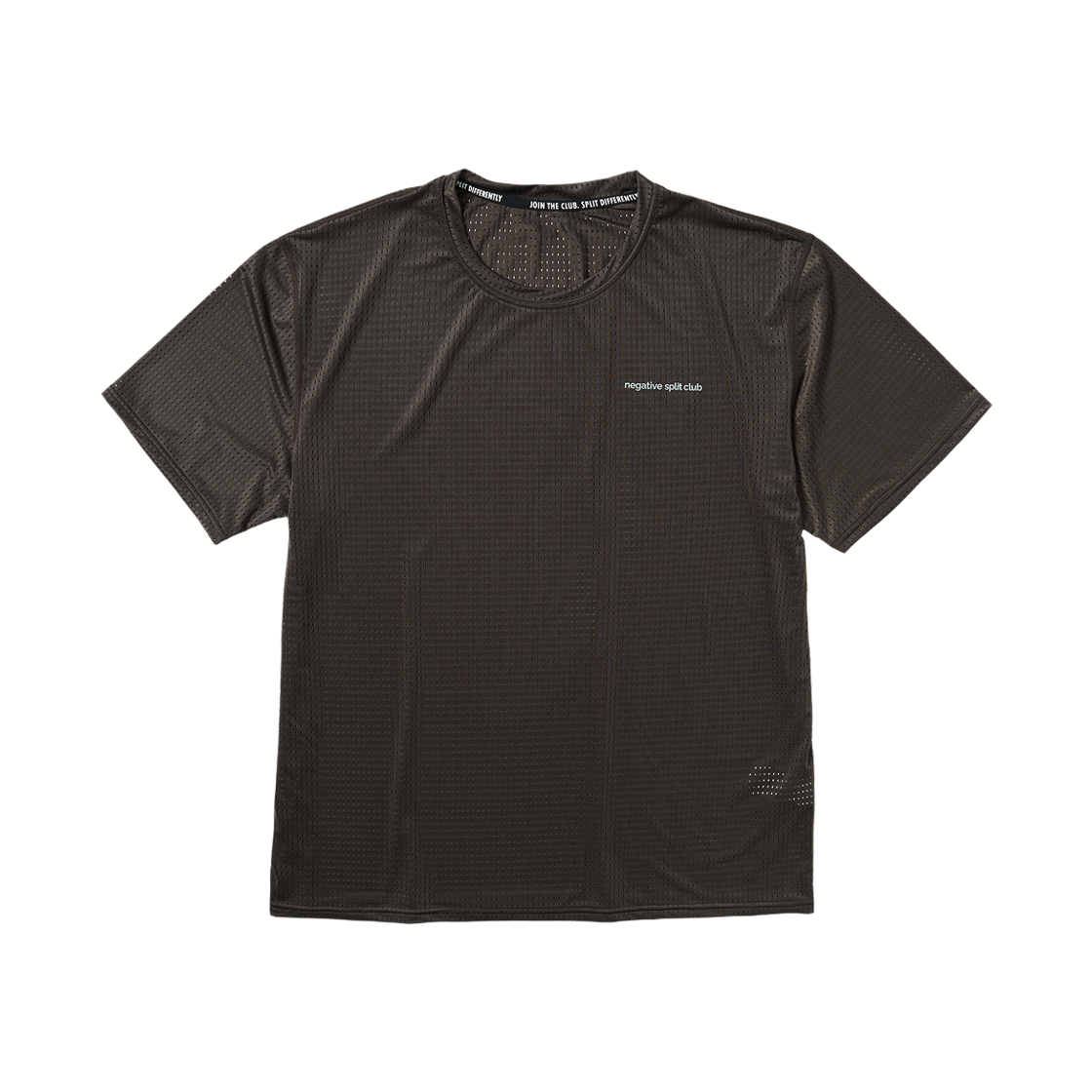 네거티브 스플릿 클럽 에어벤트 솔리드 티셔츠 브라운(negative split club Air Vent Solid T-Shirt Brown)