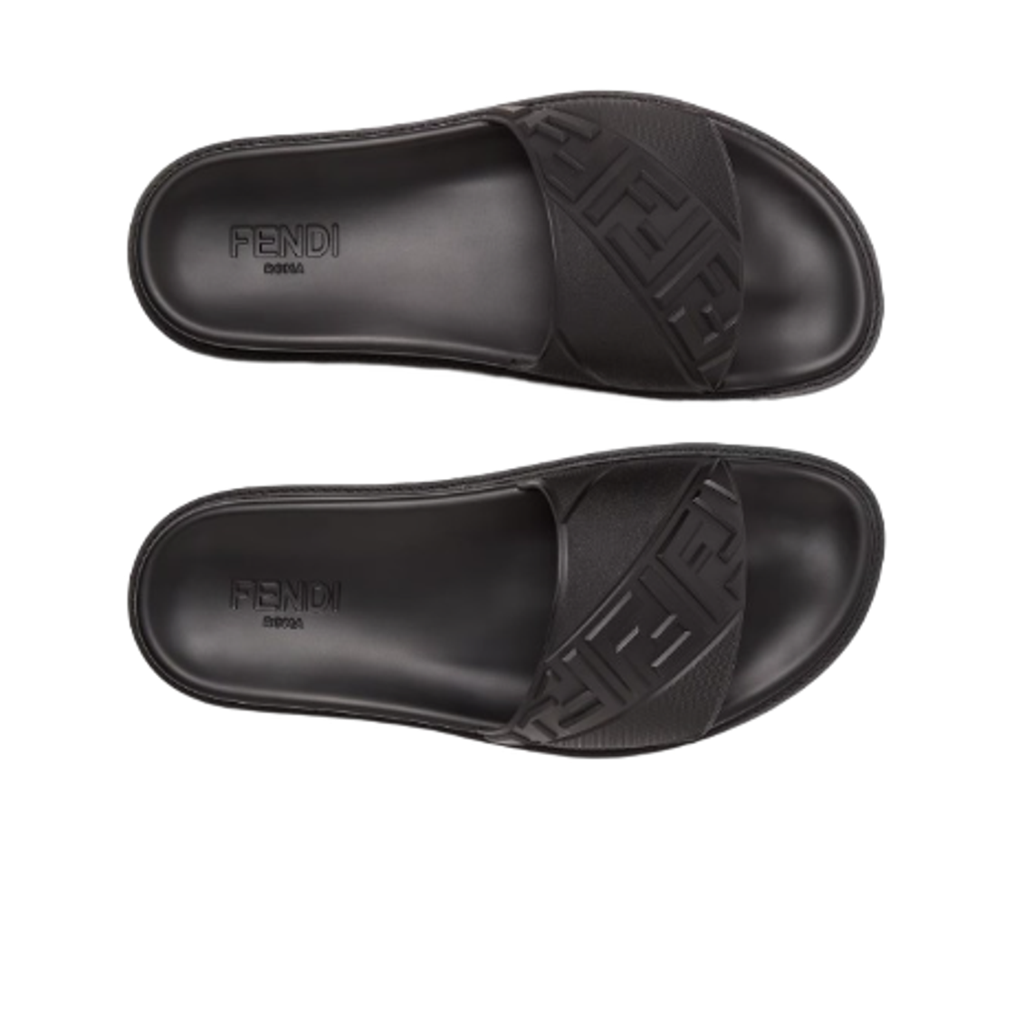 펜디 러버 슬라이드 블랙(Fendi Rubber Slides Black) - 2