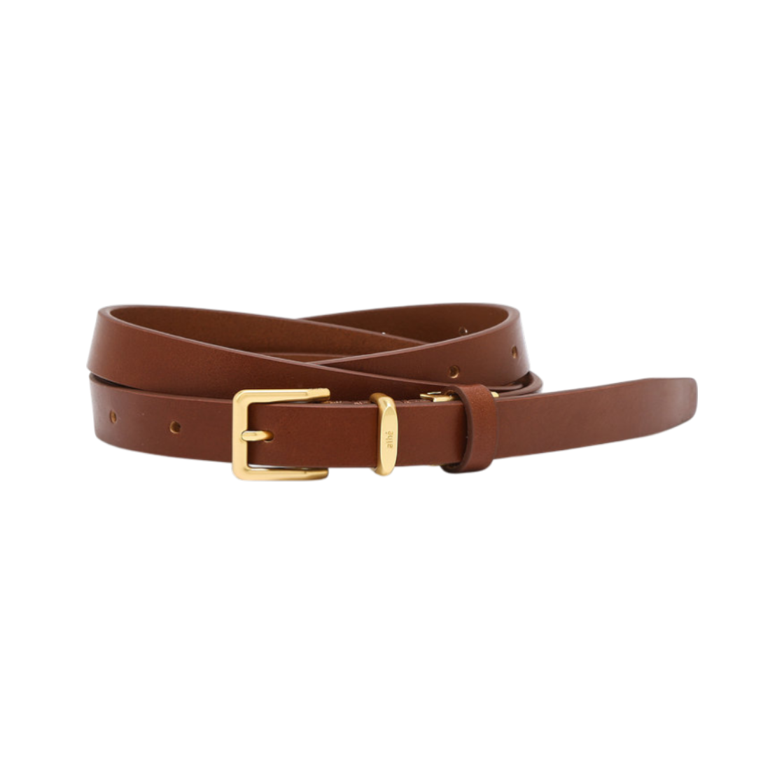 AABE5F026W2 Athe Vanessabruno Acc Brown Square Buckle Leather Belt Normal Brown