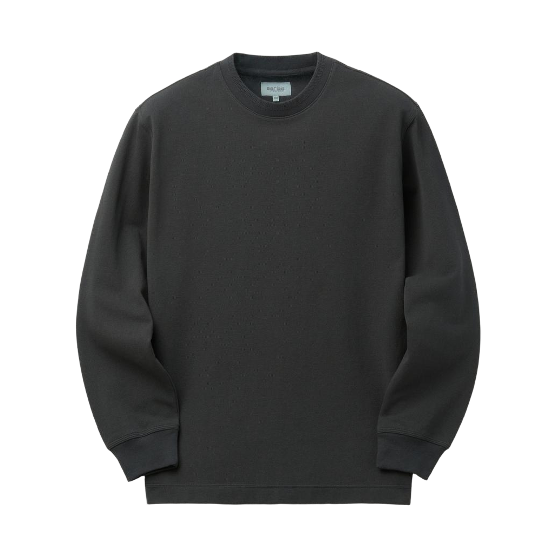 SATAS26211CHX SERIES Cotton Round Long Sleeve T-Shirt Charcoal