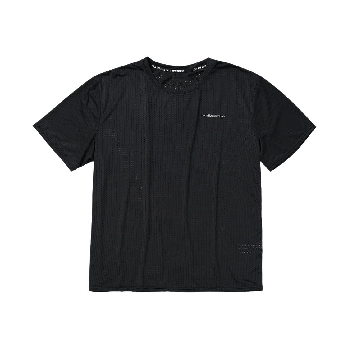 네거티브 스플릿 클럽 에어벤트 솔리드 티셔츠 블랙(negative split club Air Vent Solid T-Shirt Black)