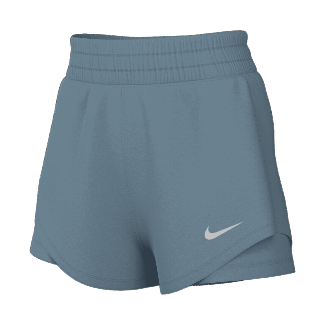 DX6013-006 (W) Nike Dri-Fit One Mid Rise 3 Inch 2-In-1 Shorts Smoky Blue - Asia