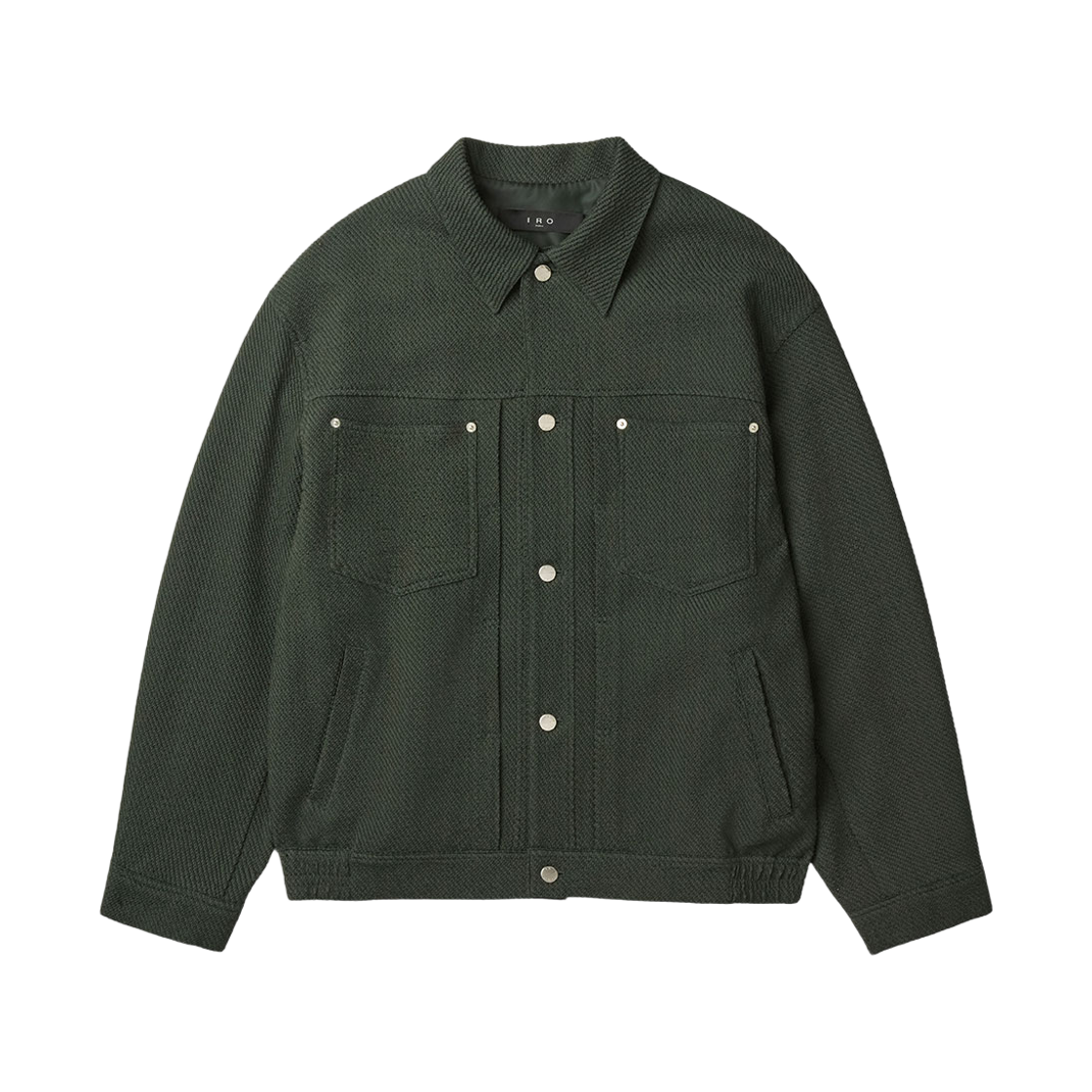 이로 에니그메 엠보 트윌 트러커 자켓 카키(IRO Enigme Embossed Twill Trucker Jacket Khaki)