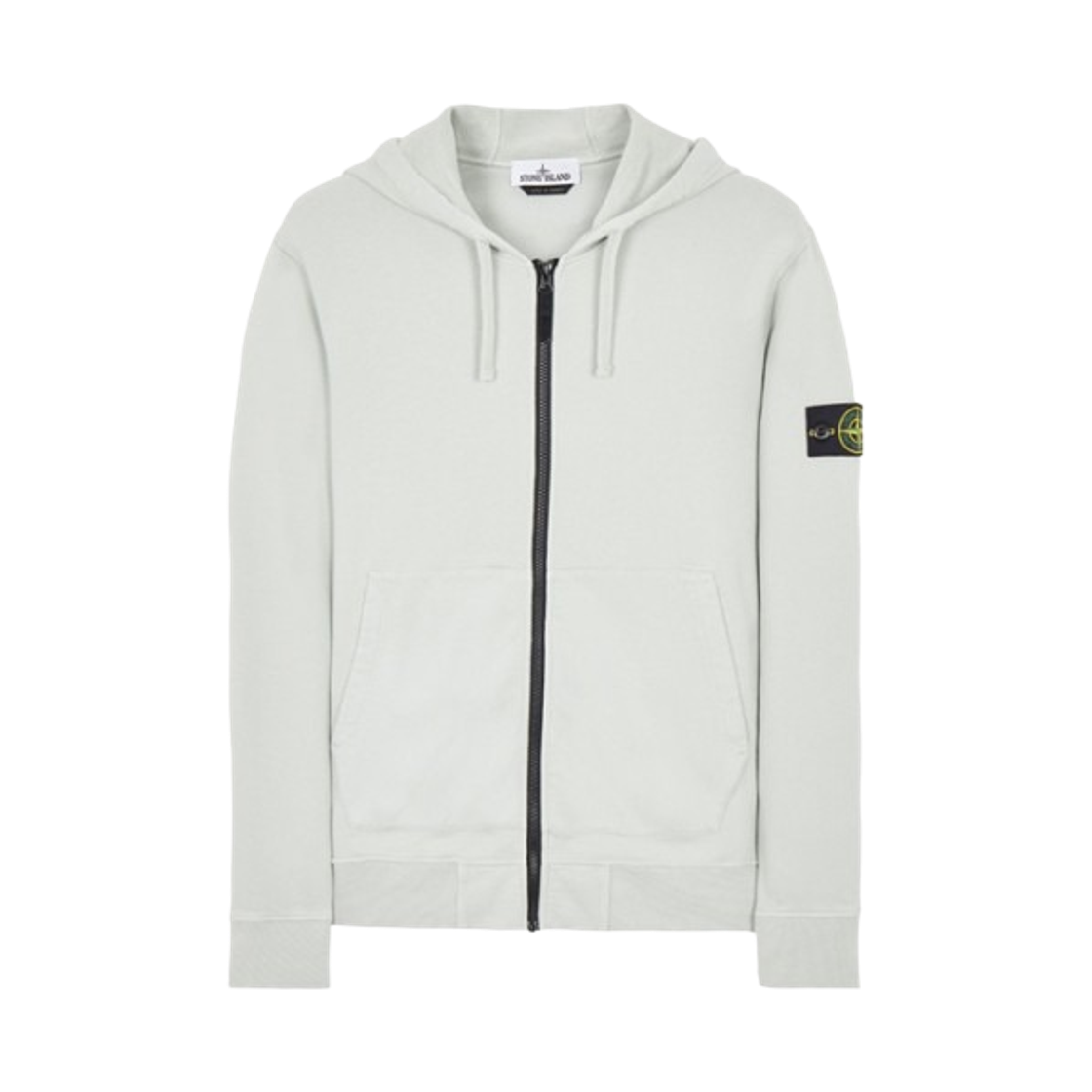 771564220-V0061 Stone Island 64220 Full Zip Hooded Sweatshirt Pearl Grey - 22FW