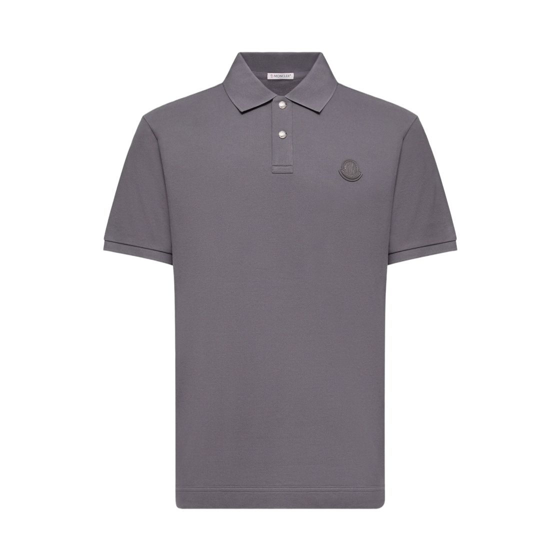 L1-091-8A00012-84556-914 Moncler Logo Patch Cotton Piquet Polo Shirt Grey - 26SS