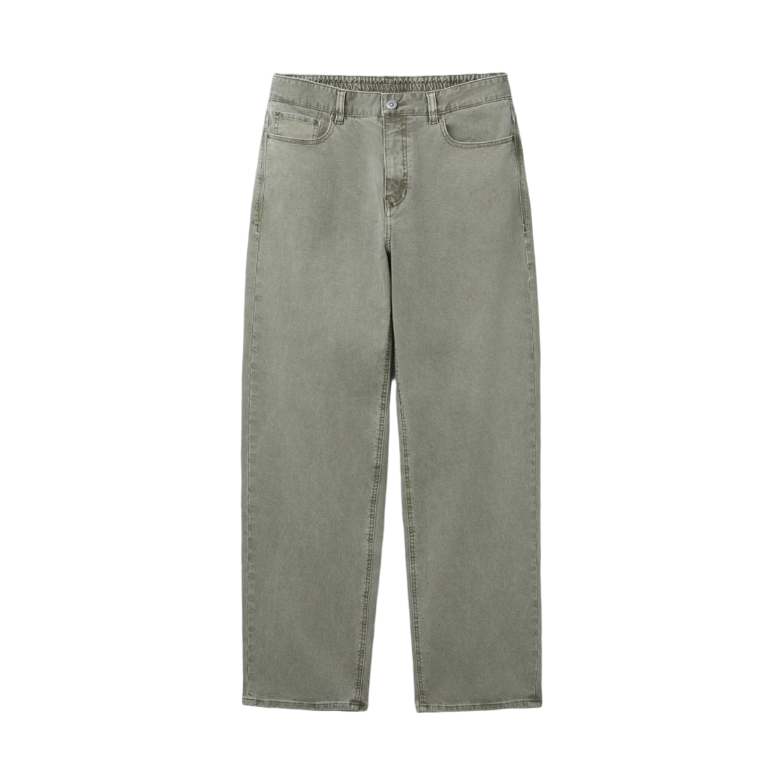 시리즈 루나 다잉 카키 벌룬 밴딩 데님 라이트 카키(SERIES Luna Dyed Khaki Balloon Banding Denim Light Khaki)