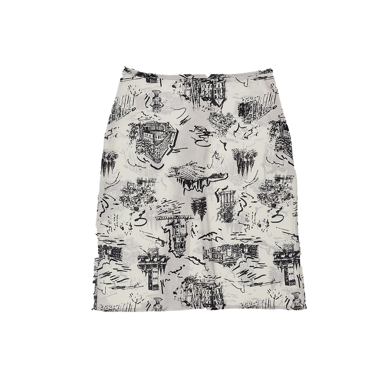 스틸레써디 드로잉 지퍼 스커트 아이보리(Still Lethardy Drawing Zipper Skirt Ivory) - 2