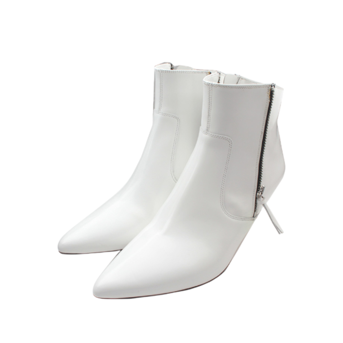 ITPALEQBSAKJ Isabel Marant White Leather Ankle Boots Size 37