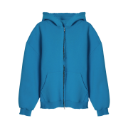 STU Hoodie Zip-Up In Blue