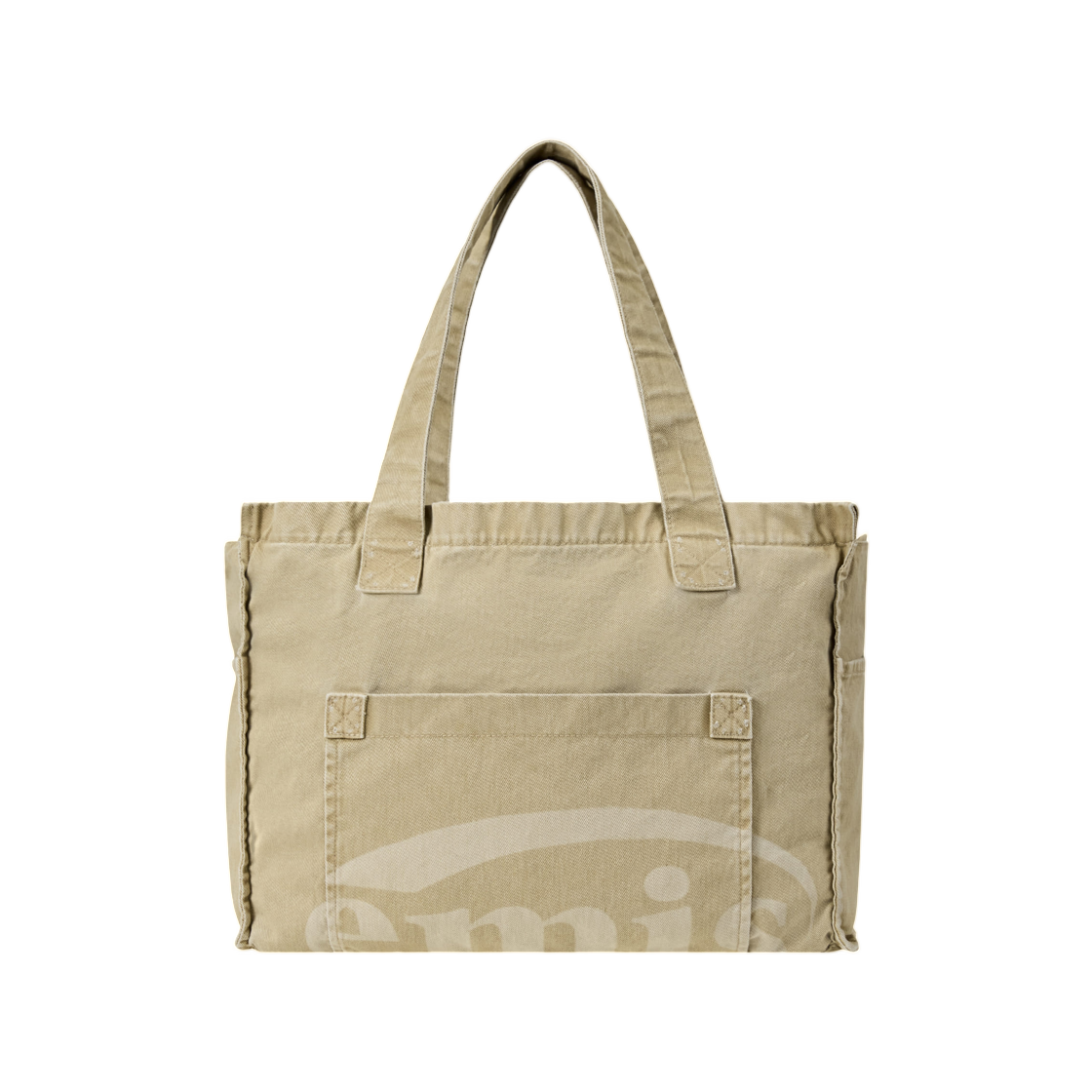 - Emis Washed Cotton Shoulder Bag Beige