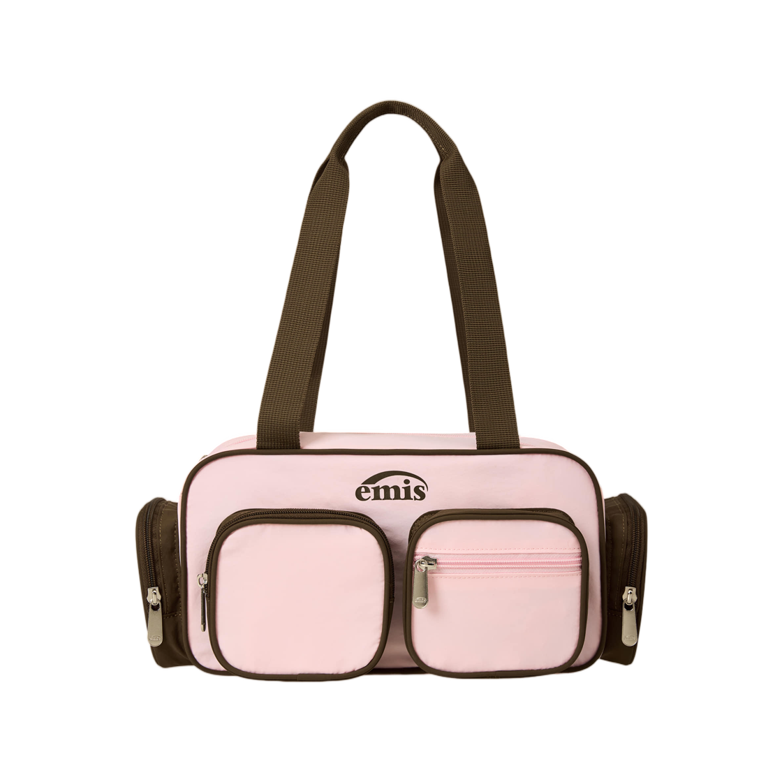 이미스 나일론 컬러 블록 숄더백 핑크(Emis Nylon Color Block Shoulder Bag Pink) - 1
