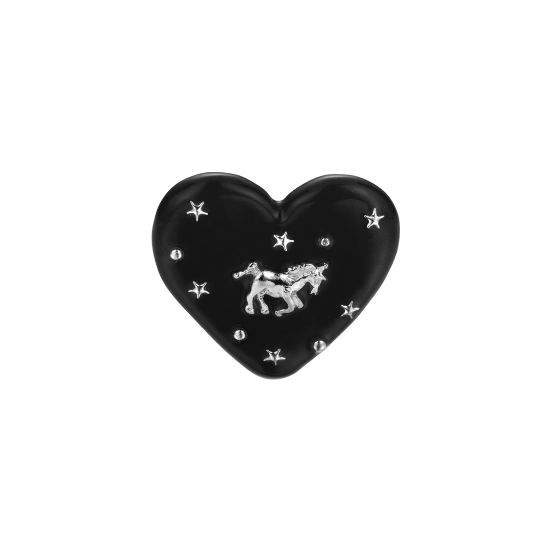 26SSJRGGUABKFF Nff Guardian Heart Ring Black