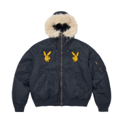 Supreme x Playboy Hooded MA-1 Navy - 26SS