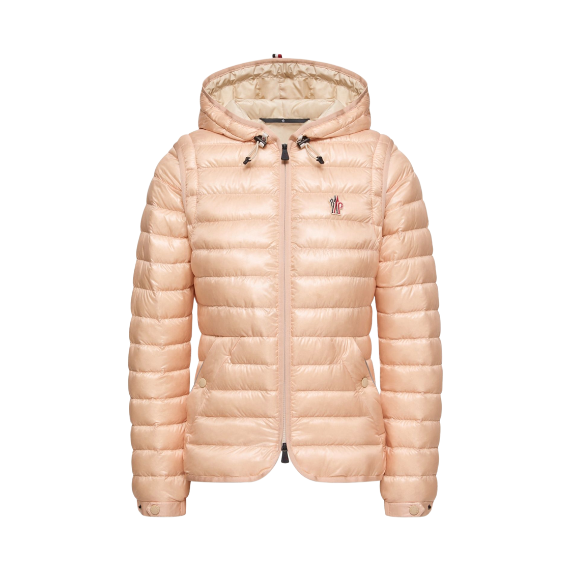 L1-098-1A00018-597X6-51K (W) Moncler Karura 2-in-1 Hooded Short Down Jacket Light Pink - 26SS