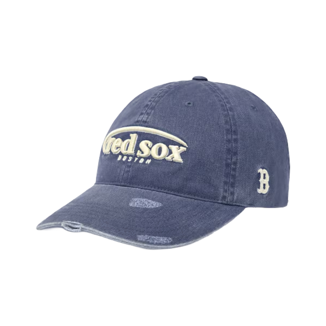MLB 빈티지 데미지 커브 로고 언스트럭쳐 볼캡 보스턴 레드삭스 네이비(MLB Vintage Damage Curve Logo Unstructured Ball Cap Boston Red Sox Navy) - 1