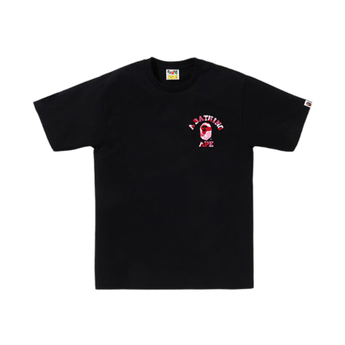 - BAPE ABC Camo College Ats T-Shirt Black Pink