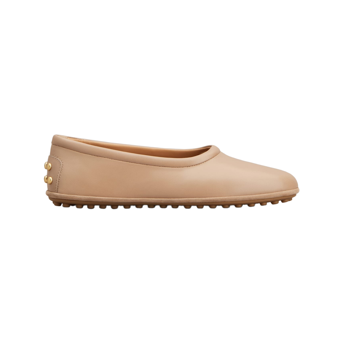 (W) 토즈 나파 레더 메탈 도트 발레리나 핑크((W) Tod's Metal Dots Ballerinas in Nappa Leather Pink)