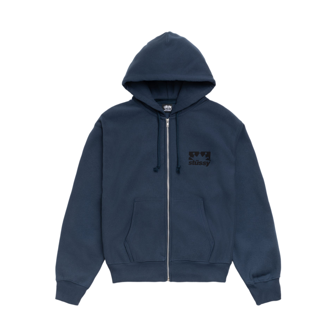 스투시 박스 크라운 집 후드 네이비(Stussy Box Crown Zip Hoodie Navy) - 2