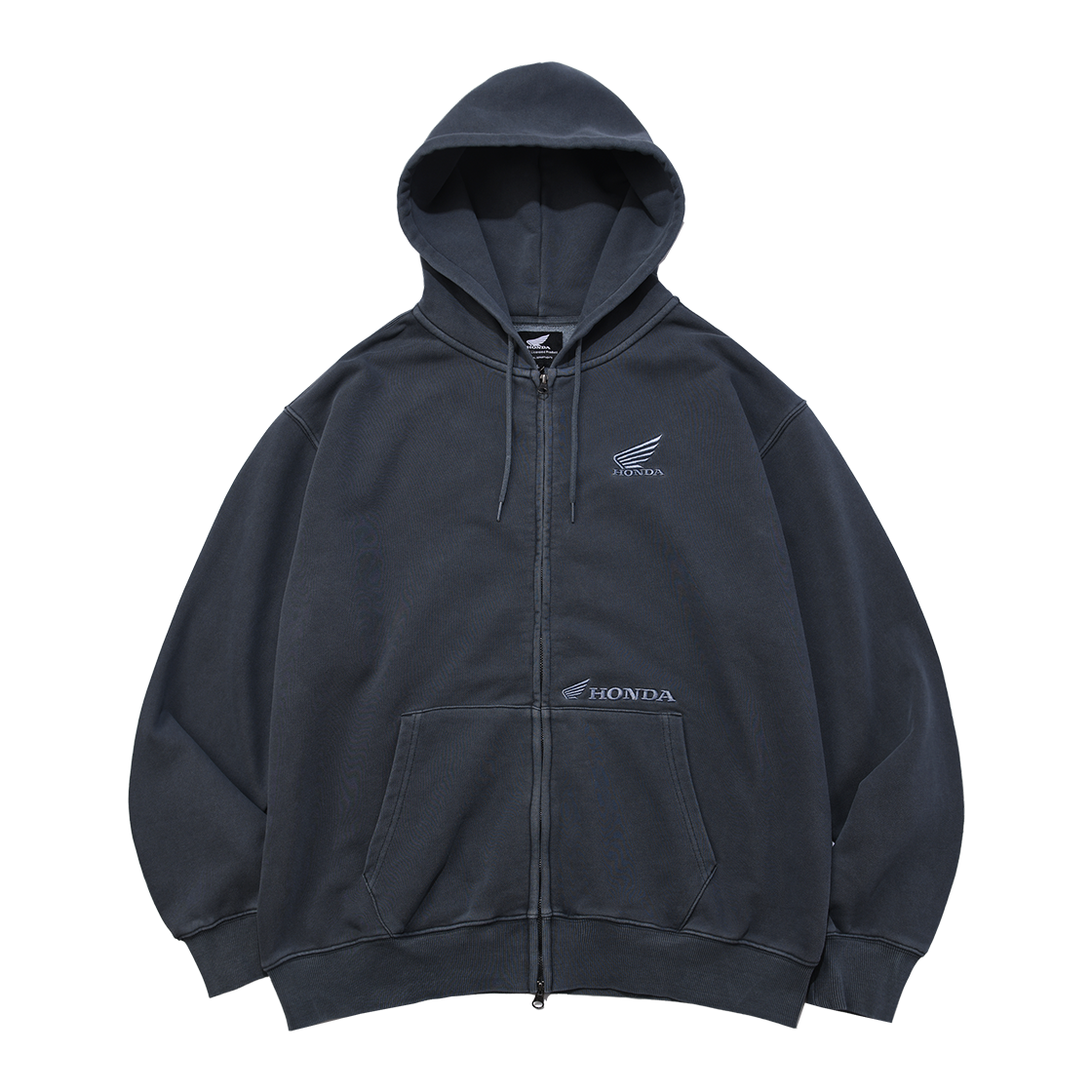 HGS1HZ302BNA Honda Pigment Hoodie Zip-Up Navy