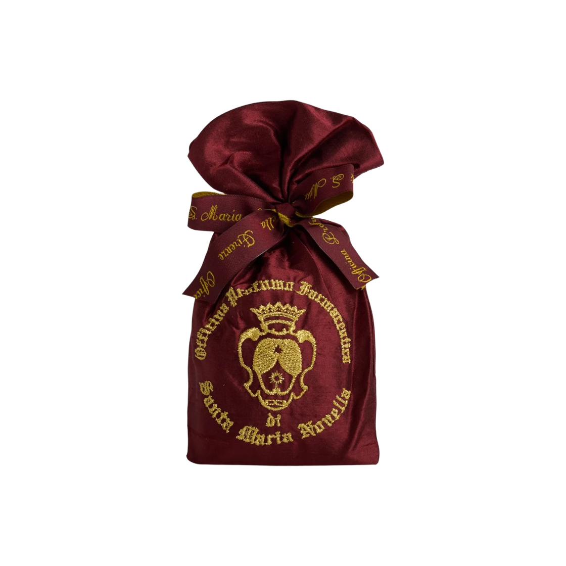 - Santa Maria Novella Pot Pourri in Embroidered Silk Sachet Maroon 40g