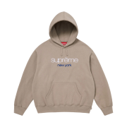 Supreme Classic Logo Hooded Sweatshirt Taupe - 26SS