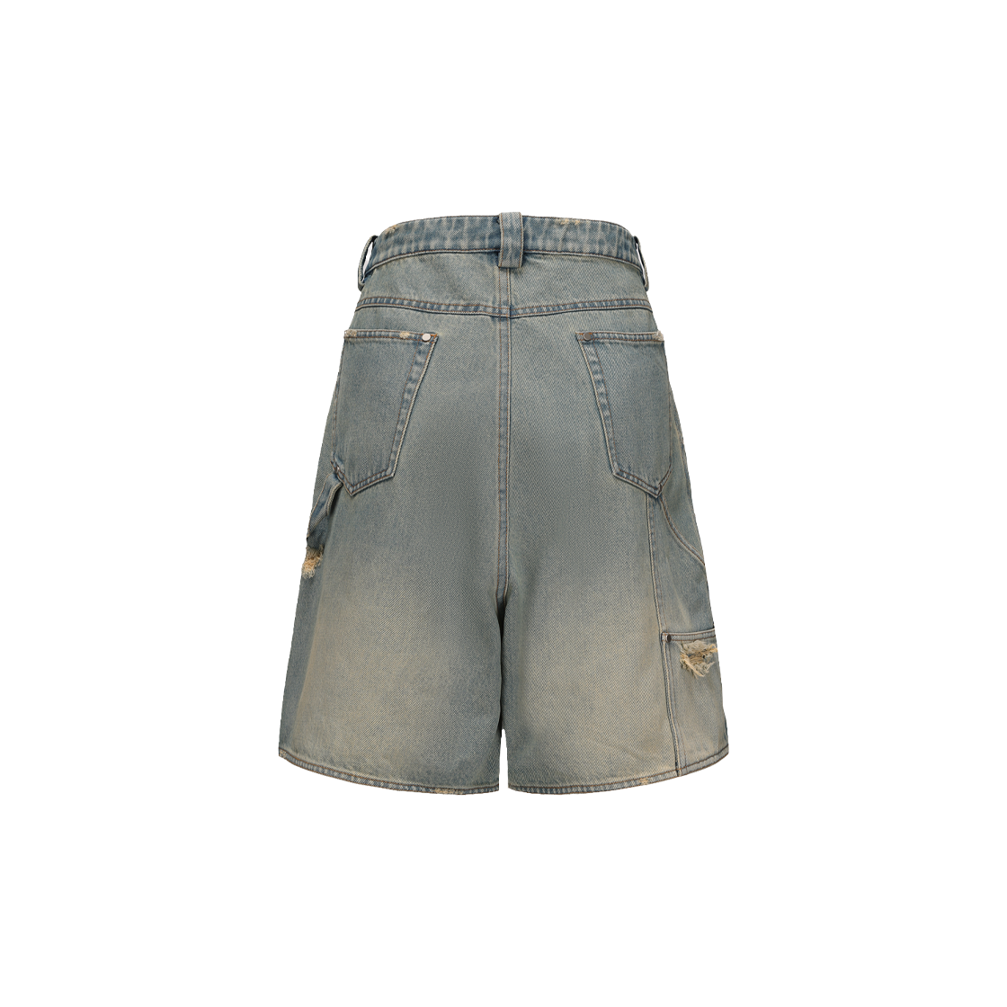 마크공 우먼 블루 데님 카고 쇼츠 블루 - 26SS(Markgong Women Blue Denim Cargo Shorts Blue - 26SS) - 2