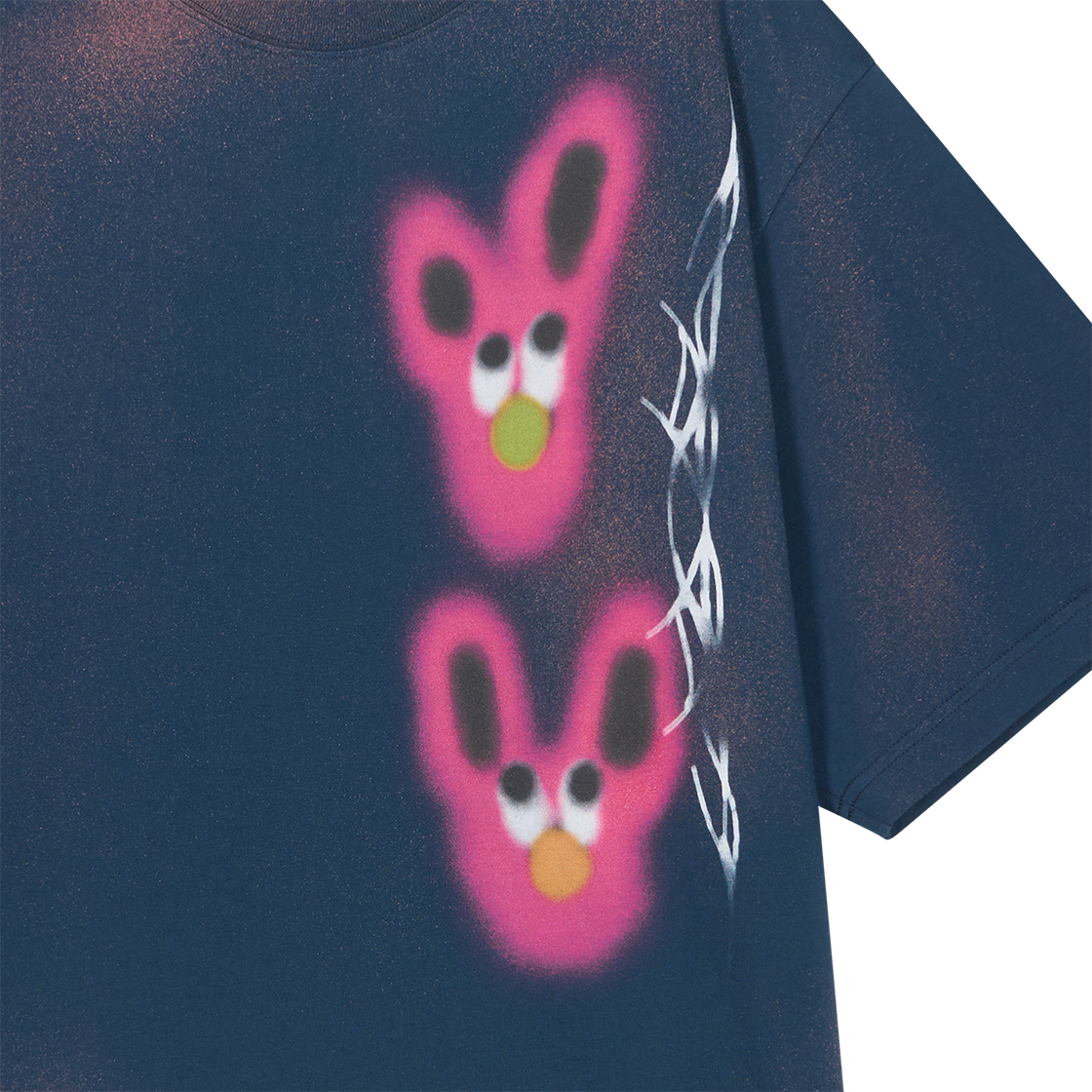 산쿠안즈 S23AWUTS0102 그래픽 숏 슬리브 다크 블루 - 26SS(Sankuanz S23AWUTS0102 Graphic Short Sleeve Dark Blue - 26SS) - 5