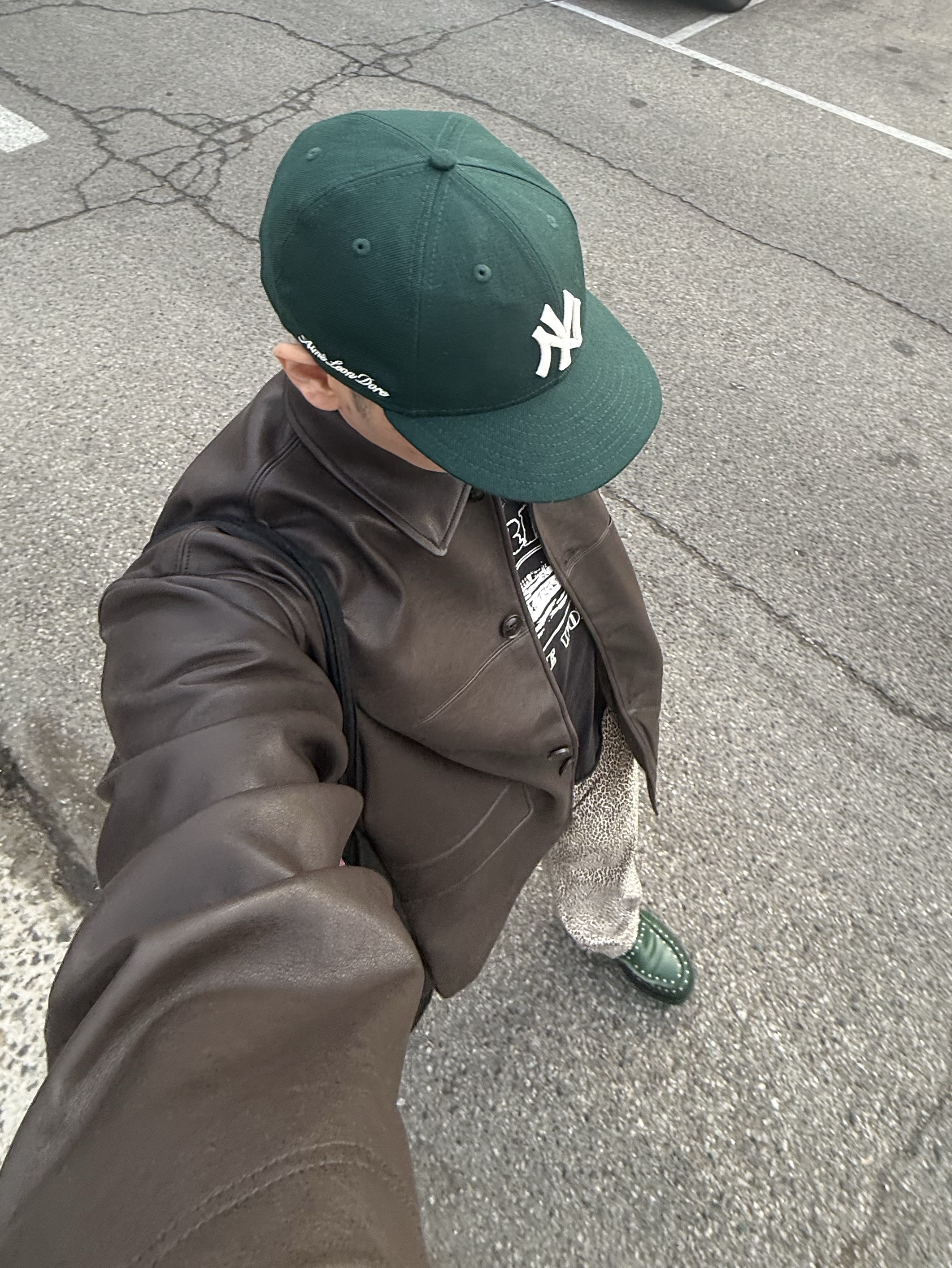 Hysteric Glamour HYS Whisky Embroidery Cap Black, Supreme Pilled Zip Up Hooded Sweatshirt Cheetah - 24FW 착용 스타일 - 3