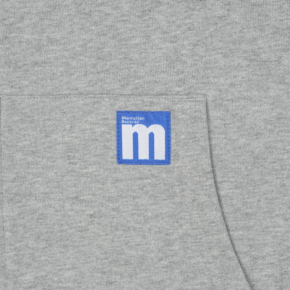 맨하탄 레코즈 라인 로고 집업 후디 - 그레이(Manhattan Records Line Logo Zip Up Hoodie - Grey) - 4