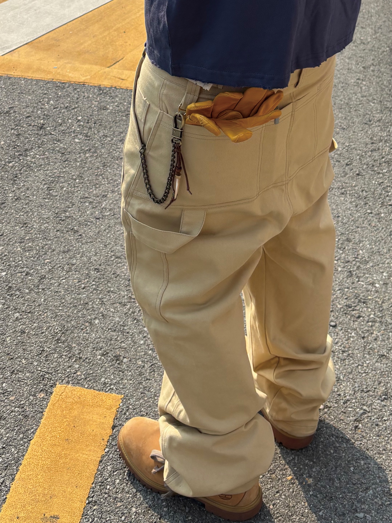 Wapworks Heavy Duty Service Work Pants beige, Wapworks Heavy Duty Service Work Pants black 착용 스타일 - 4