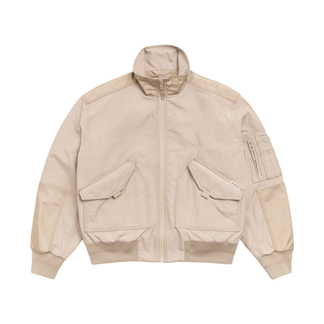115903 Stussy Mock Neck Flight Bomber Khaki