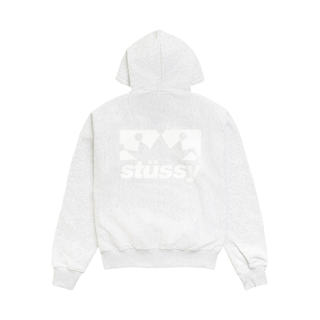1975186 Stussy Box Crown Zip Hoodie Ash Heather