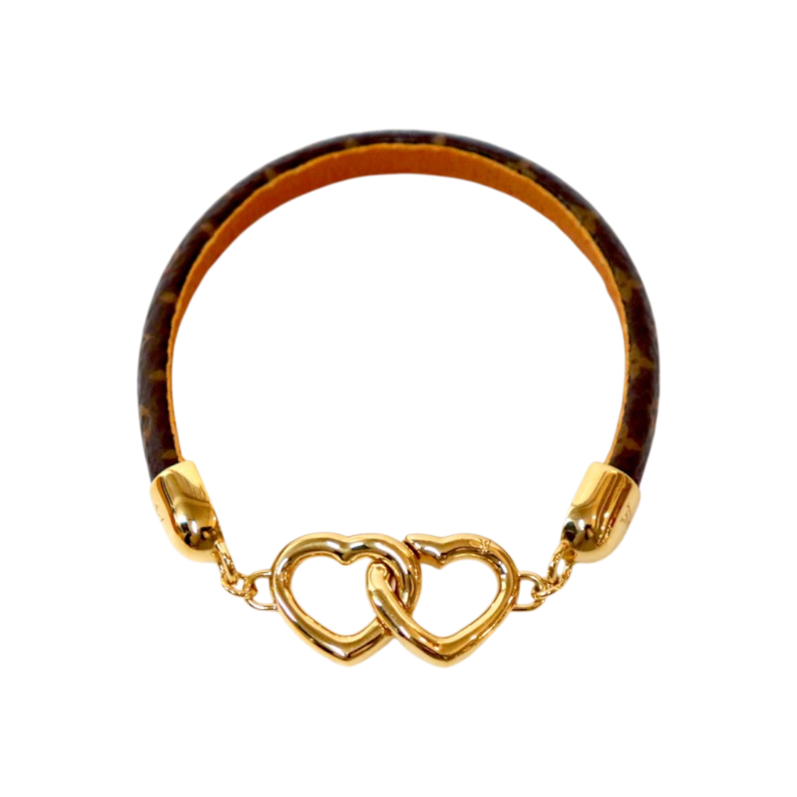 ITMAIVVPSTES Louis Vuitton Monogram Heart Gold Bracelet C-B51172