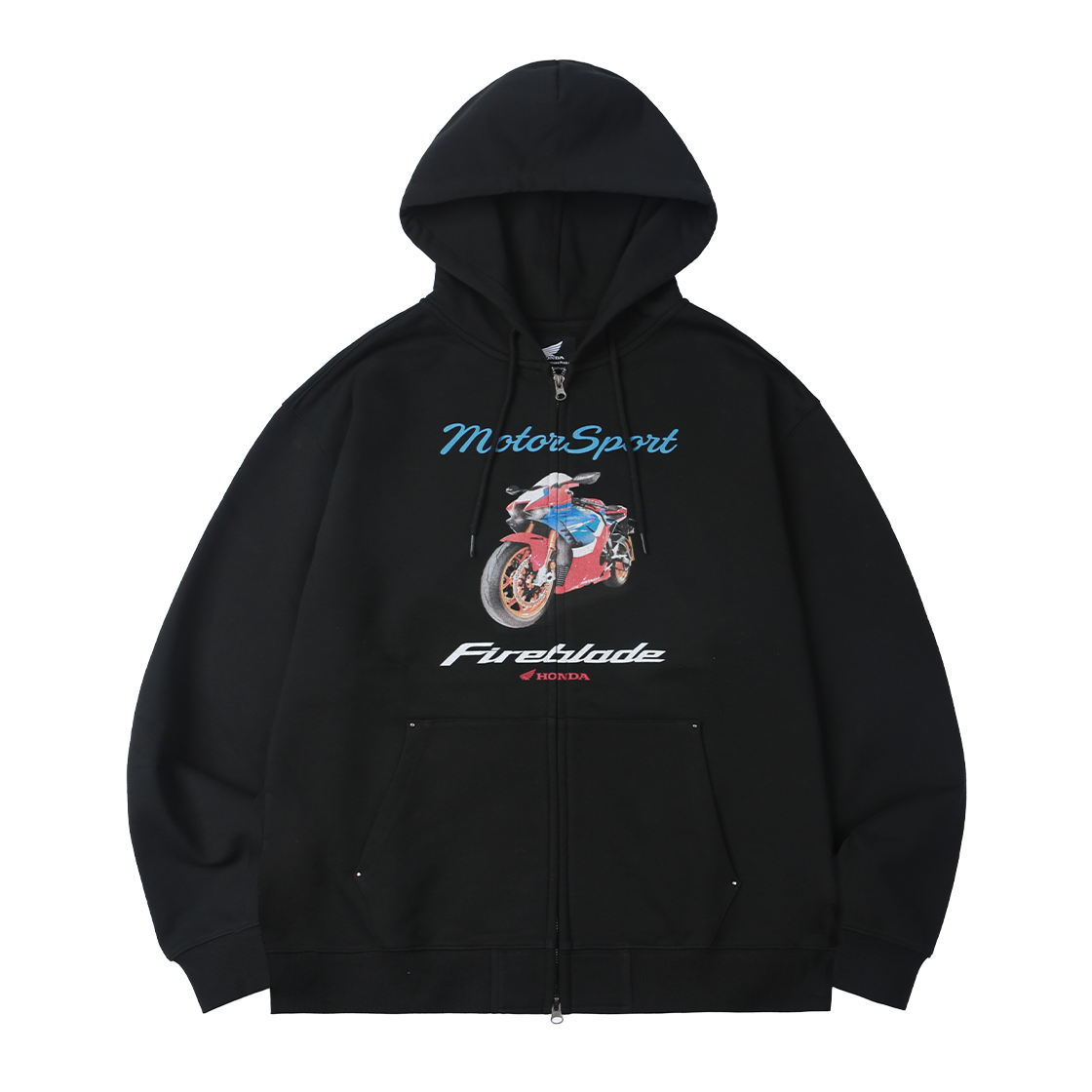 HGS1HZ303BBK Honda Motorsport Fireblade Hoodie Zip-Up Black