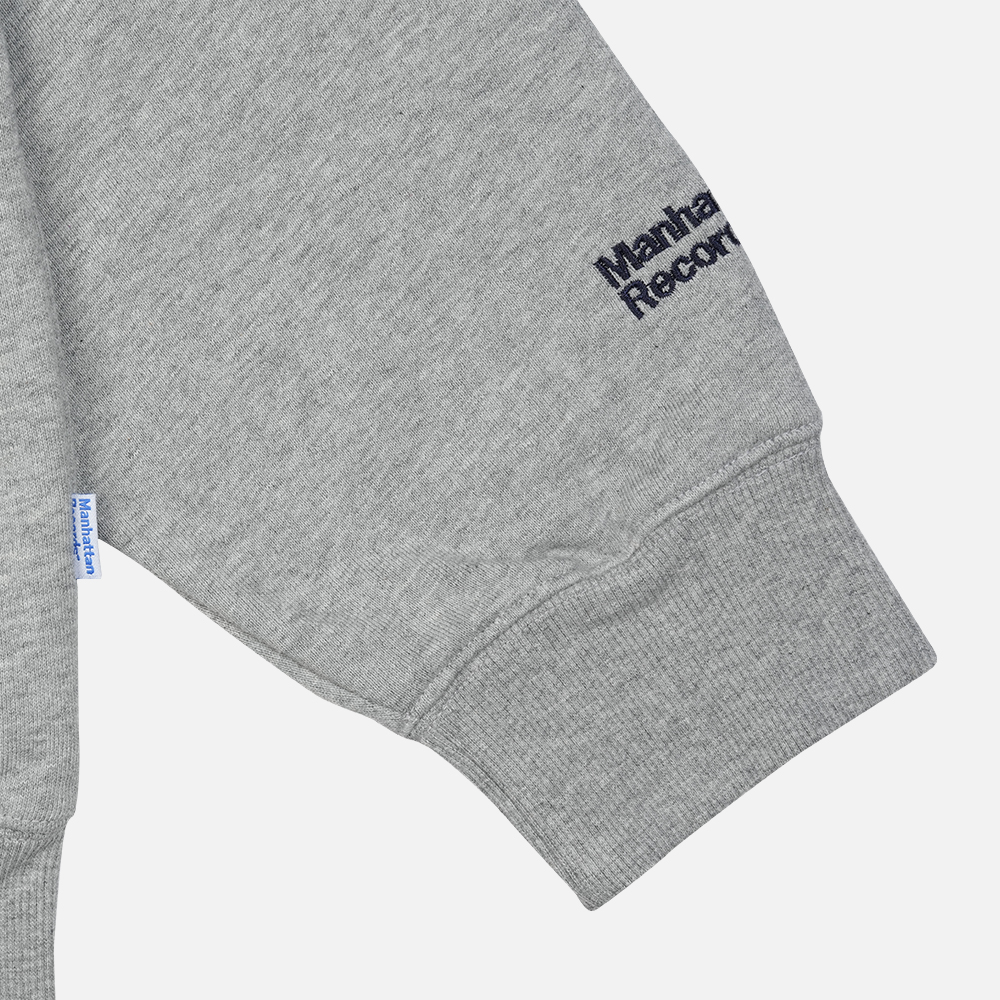 맨하탄 레코즈 로고 집업 후디 - 그레이(Manhattan Records Logo Zip Up Hoodie - Grey) - 5