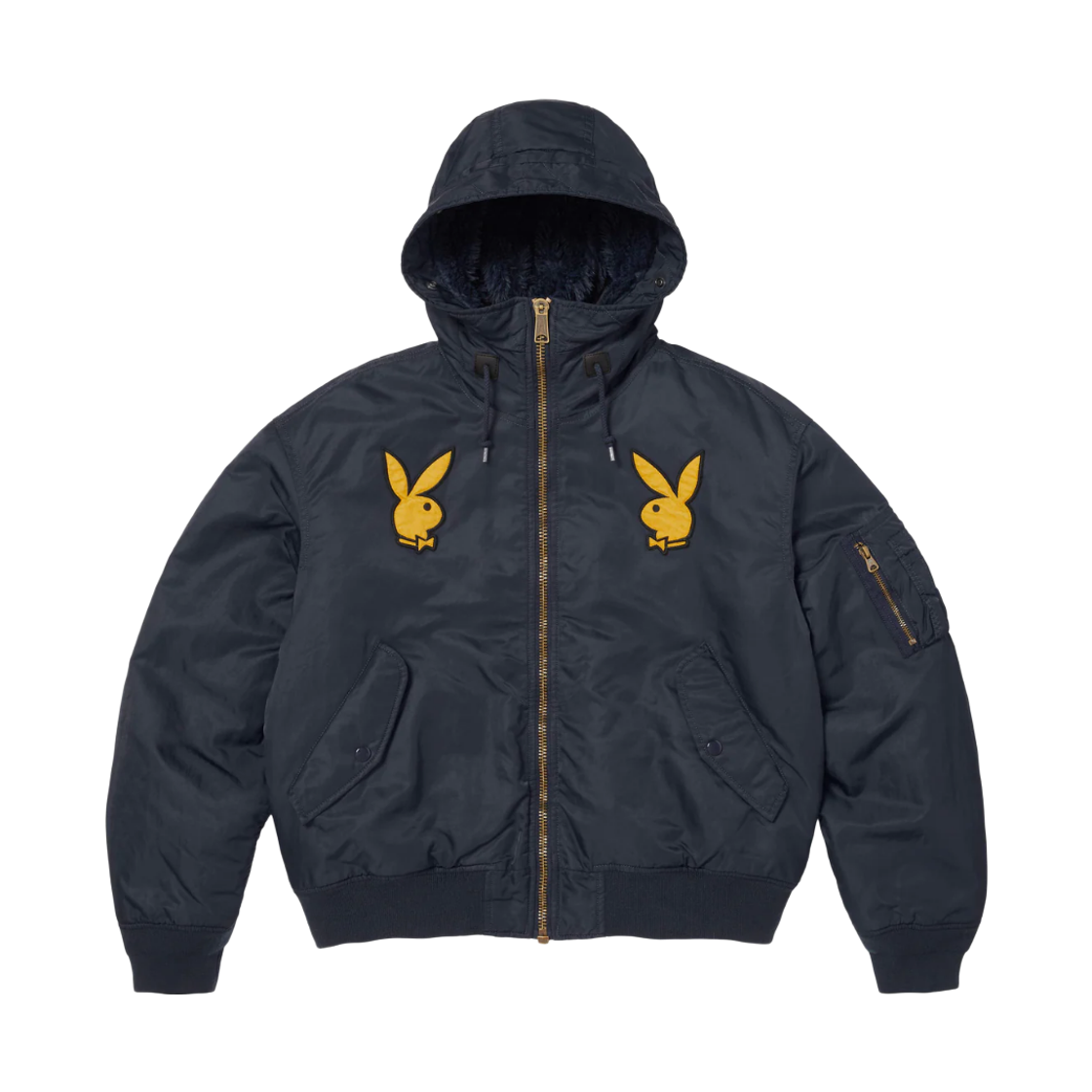 슈프림 x 플레이보이 후드 MA-1 네이비 - 26SS(Supreme x Playboy Hooded MA-1 Navy - 26SS) - 4