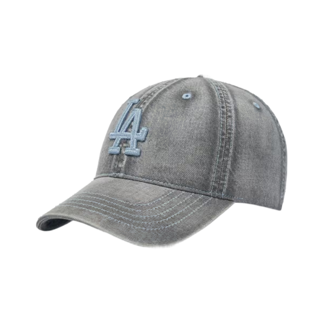 3ACPB126N-07CGS MLB Basic Denim Unstructured Ball Cap LA Dodgers Dark Gray