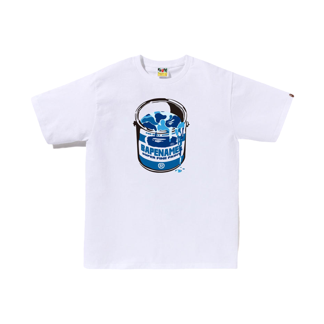 베이프 ABC 카모 페인트 캔 티셔츠 화이트 블루(BAPE ABC Camo Paint Can T-Shirt White Blue) - 1