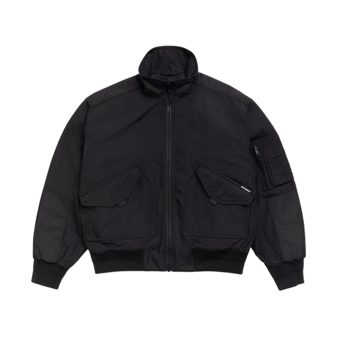스투시 모크넥 플라이트 봄버 블랙
